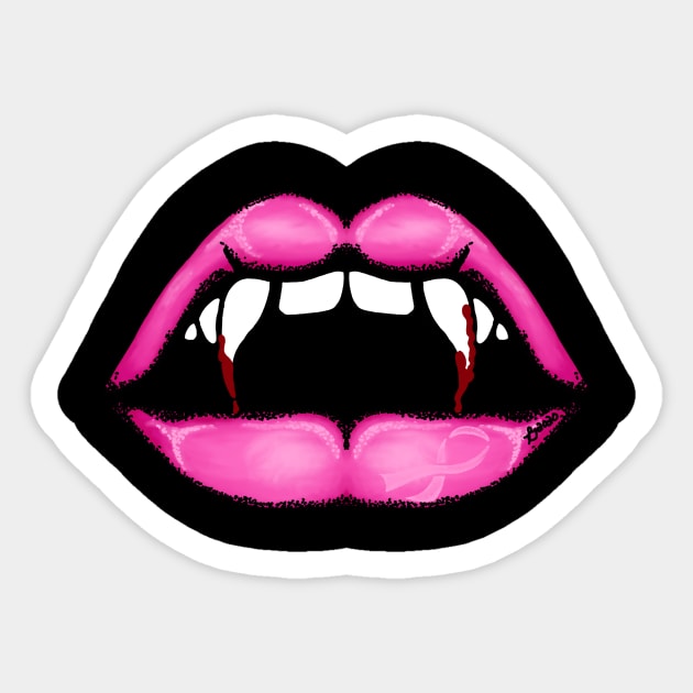 Fang Flags - Breast Cancer awareness Sticker by Tori Jo